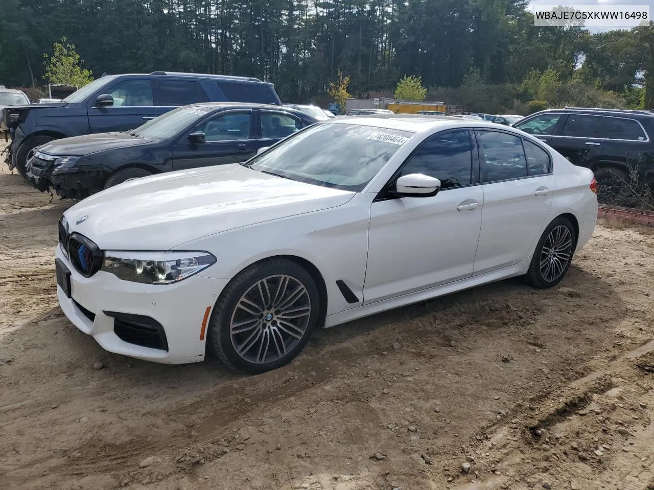 2019 BMW 540 Xi VIN: WBAJE7C5XKWW16498 Lot: 74288464