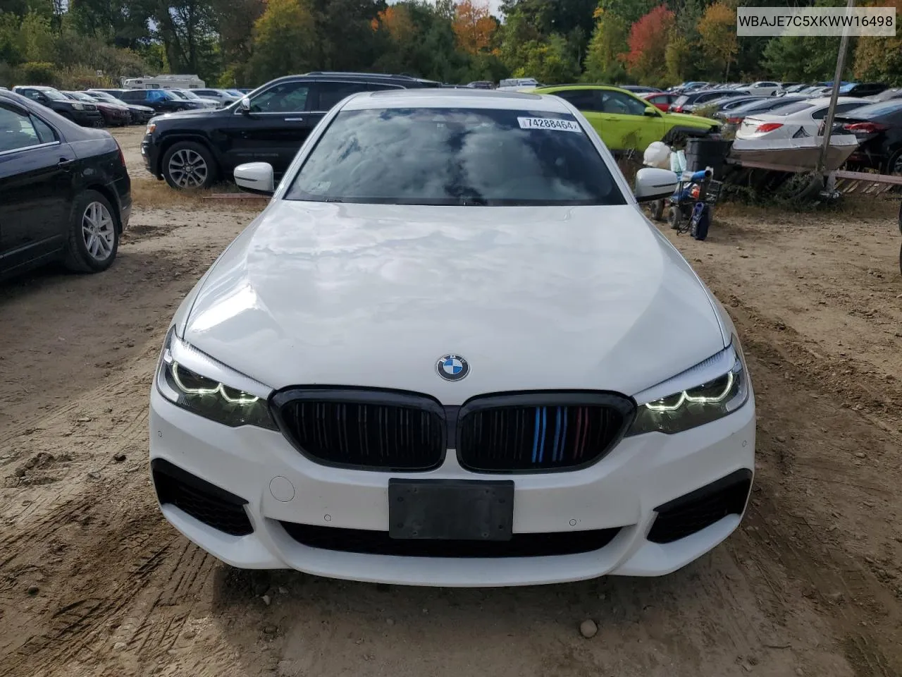 2019 BMW 540 Xi VIN: WBAJE7C5XKWW16498 Lot: 74288464