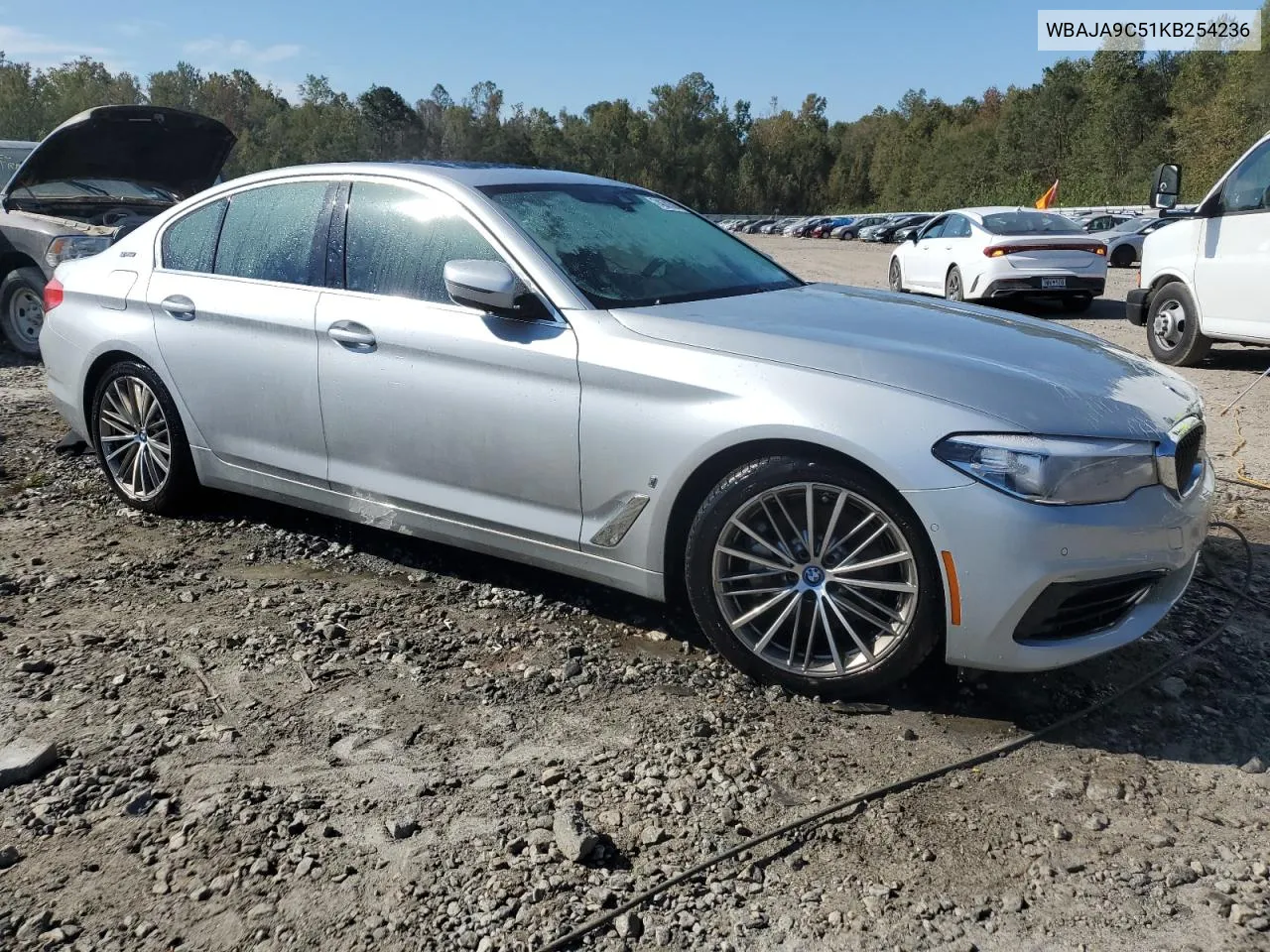 2019 BMW 530E VIN: WBAJA9C51KB254236 Lot: 74630304