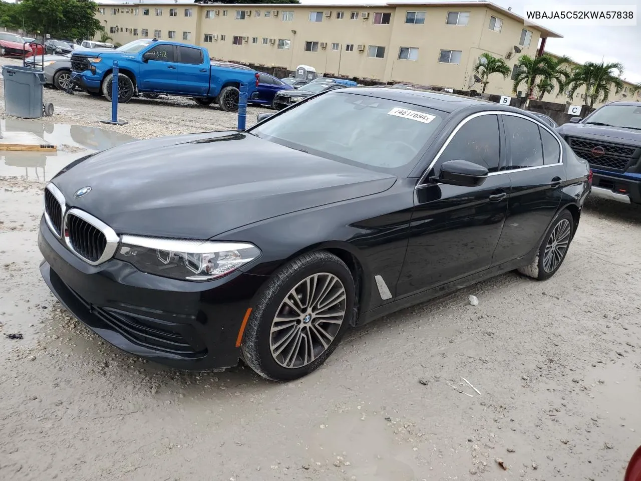 2019 BMW 530 I VIN: WBAJA5C52KWA57838 Lot: 74817694