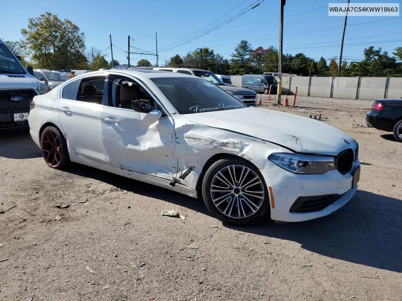 2019 BMW 530 Xi VIN: WBAJA7C54KWW18663 Lot: 75318444