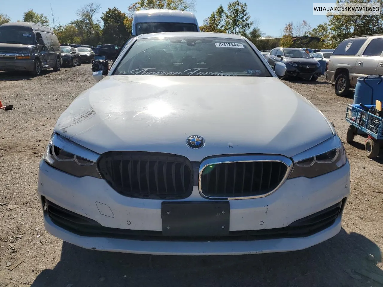 2019 BMW 530 Xi VIN: WBAJA7C54KWW18663 Lot: 75318444