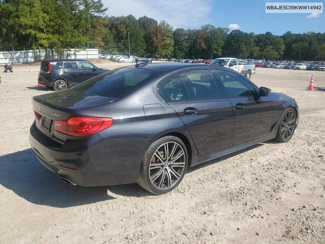 2019 BMW 540 I VIN: WBAJE5C59KWW14942 Lot: 76259364