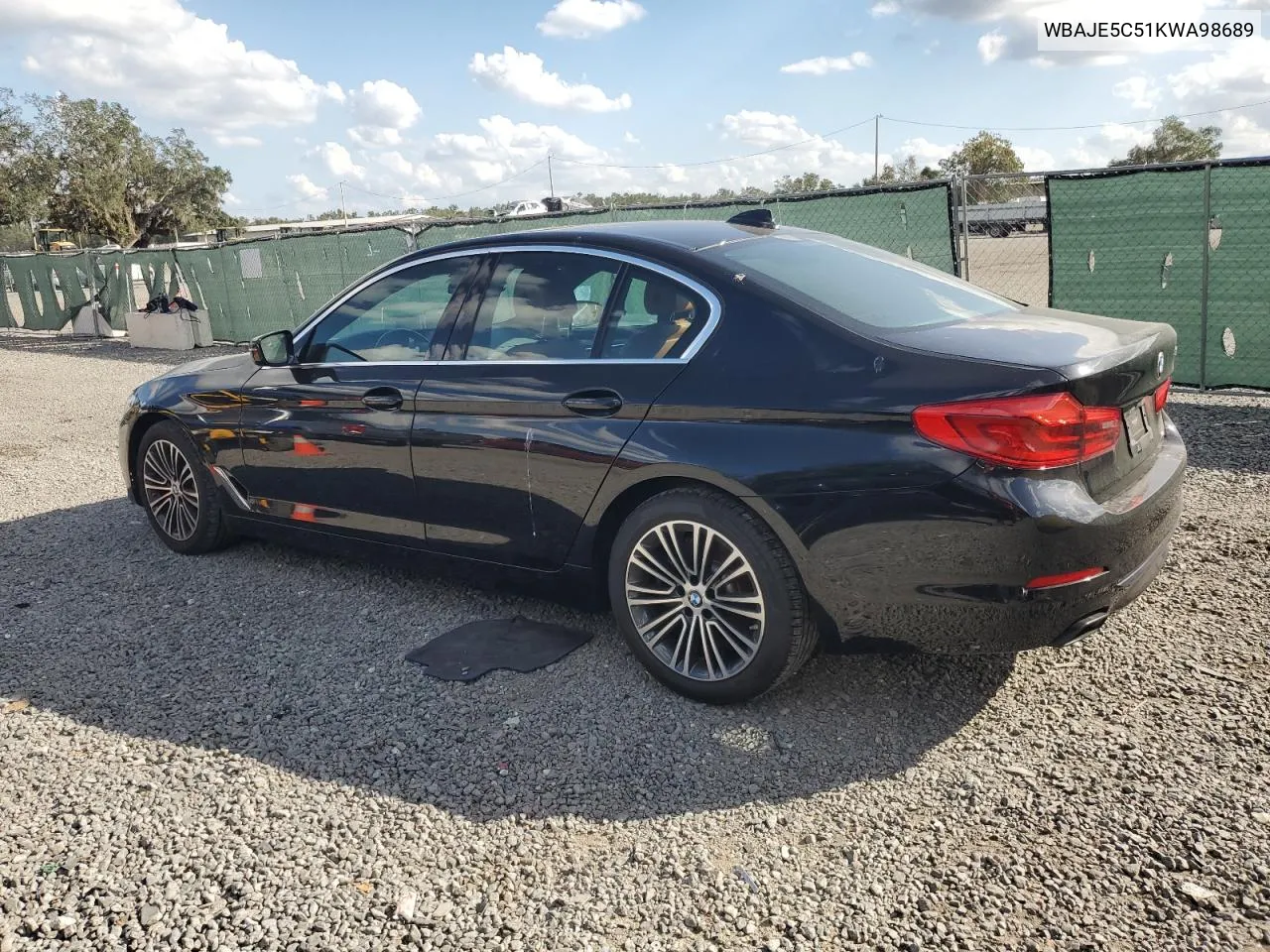 2019 BMW 540 I VIN: WBAJE5C51KWA98689 Lot: 78752584