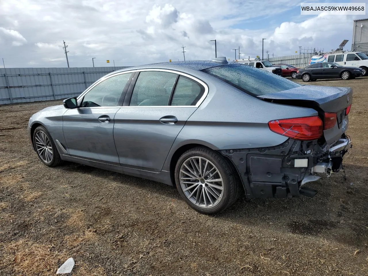 2019 BMW 530 I VIN: WBAJA5C59KWW49668 Lot: 80912094