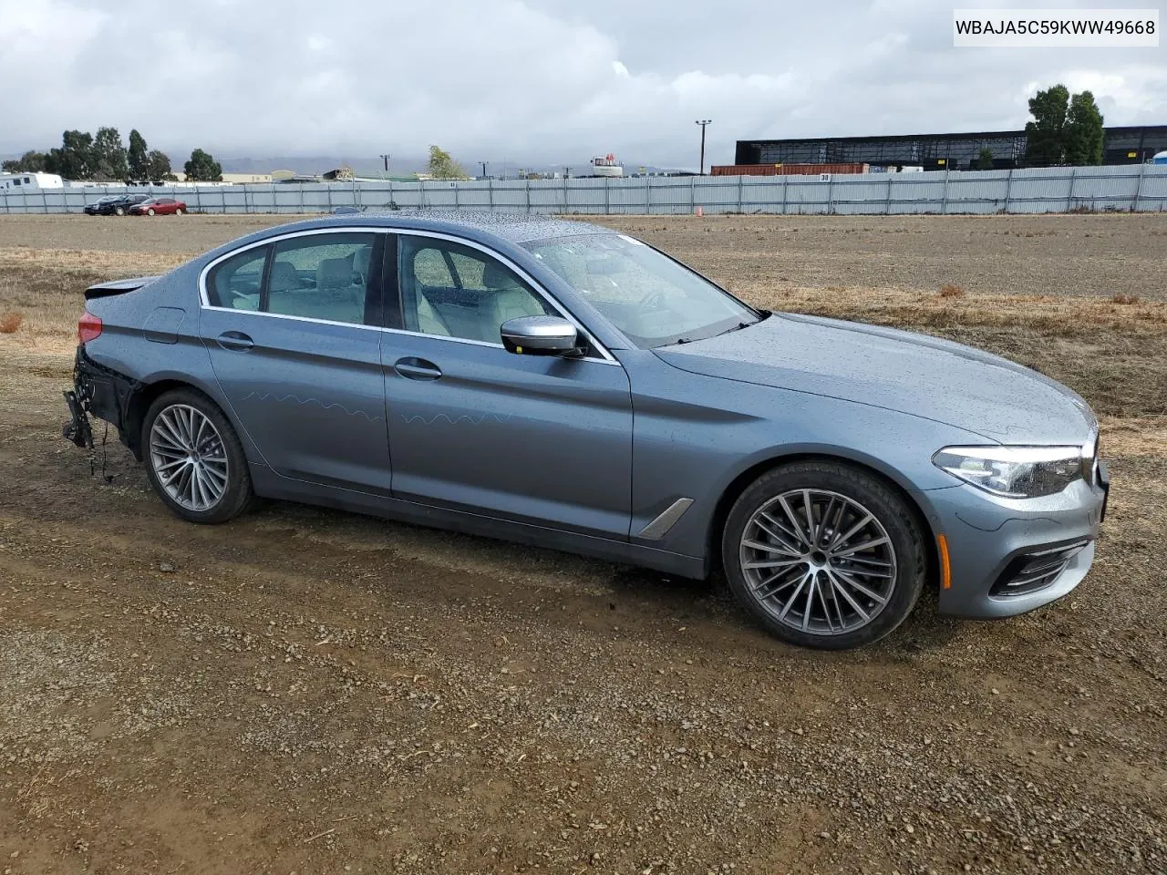 2019 BMW 530 I VIN: WBAJA5C59KWW49668 Lot: 80912094