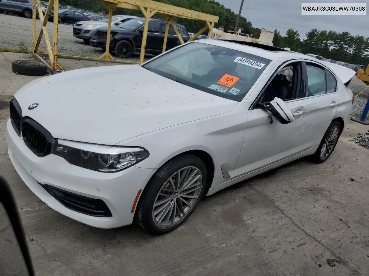 2020 BMW 530 I VIN: WBAJR3C03LWW70308 Lot: 68999394