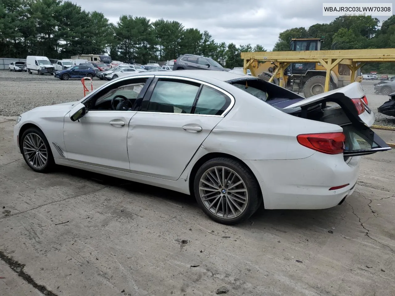 2020 BMW 530 I VIN: WBAJR3C03LWW70308 Lot: 68999394