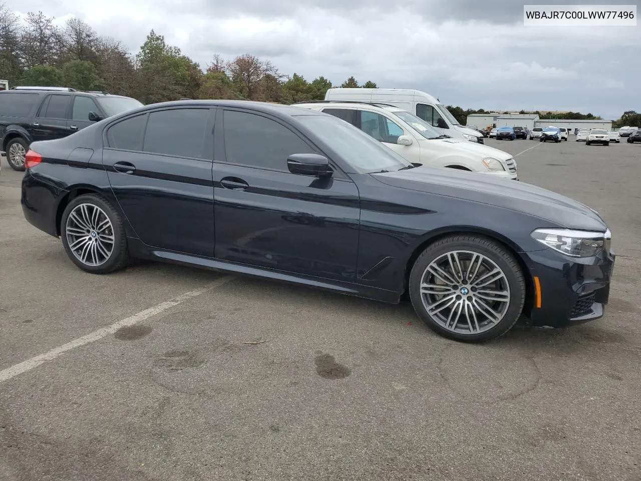 2020 BMW 530 Xi VIN: WBAJR7C00LWW77496 Lot: 72332544