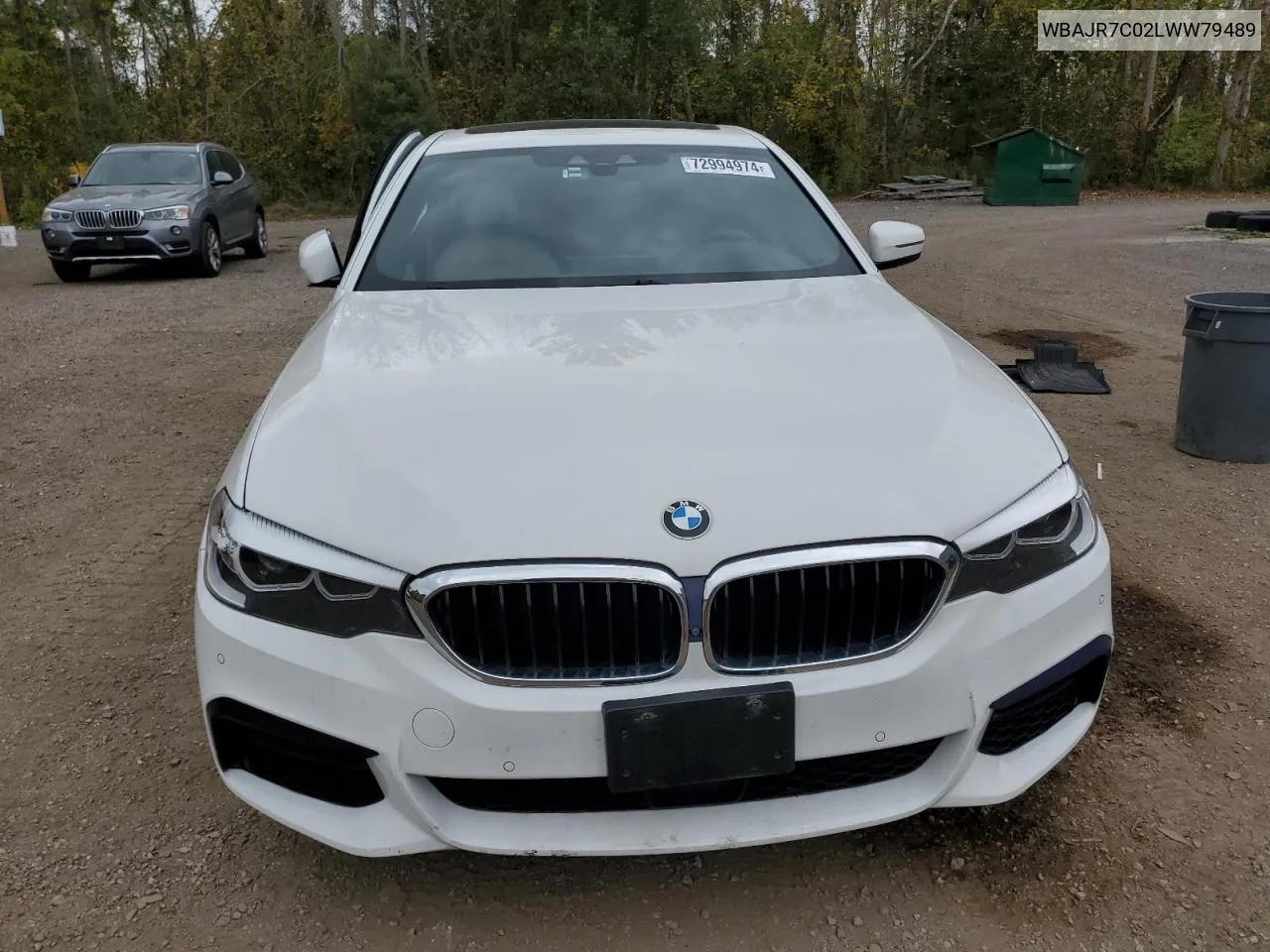 2020 BMW 530 Xi VIN: WBAJR7C02LWW79489 Lot: 72994974