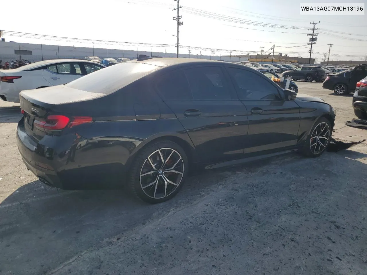 2021 BMW 530E VIN: WBA13AG07MCH13196 Lot: 71261874