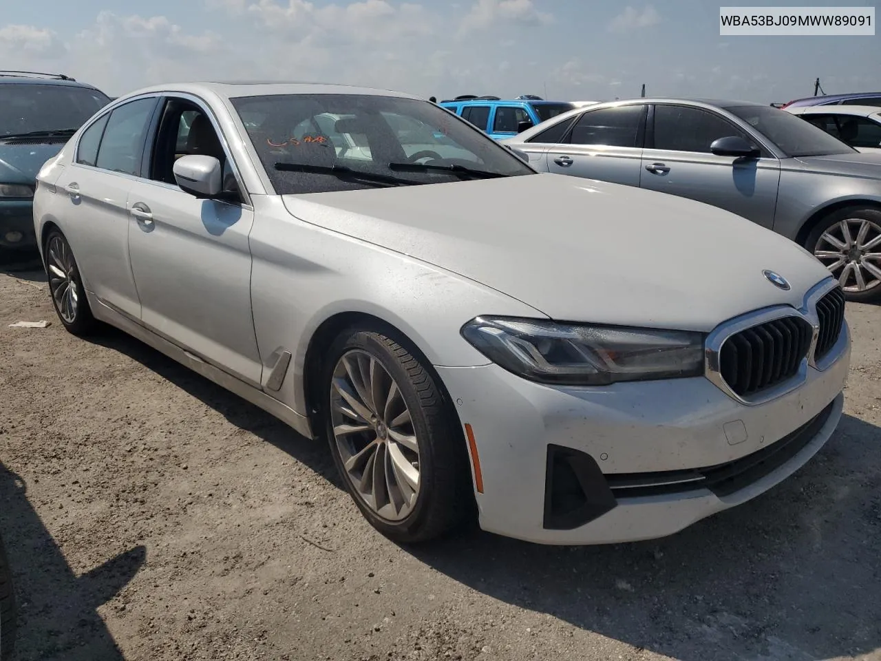 2021 BMW 540 I VIN: WBA53BJ09MWW89091 Lot: 74133994