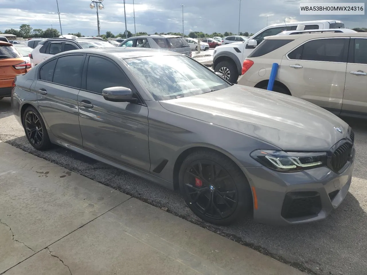 2021 BMW 530 I VIN: WBA53BH00MWX24316 Lot: 74286074