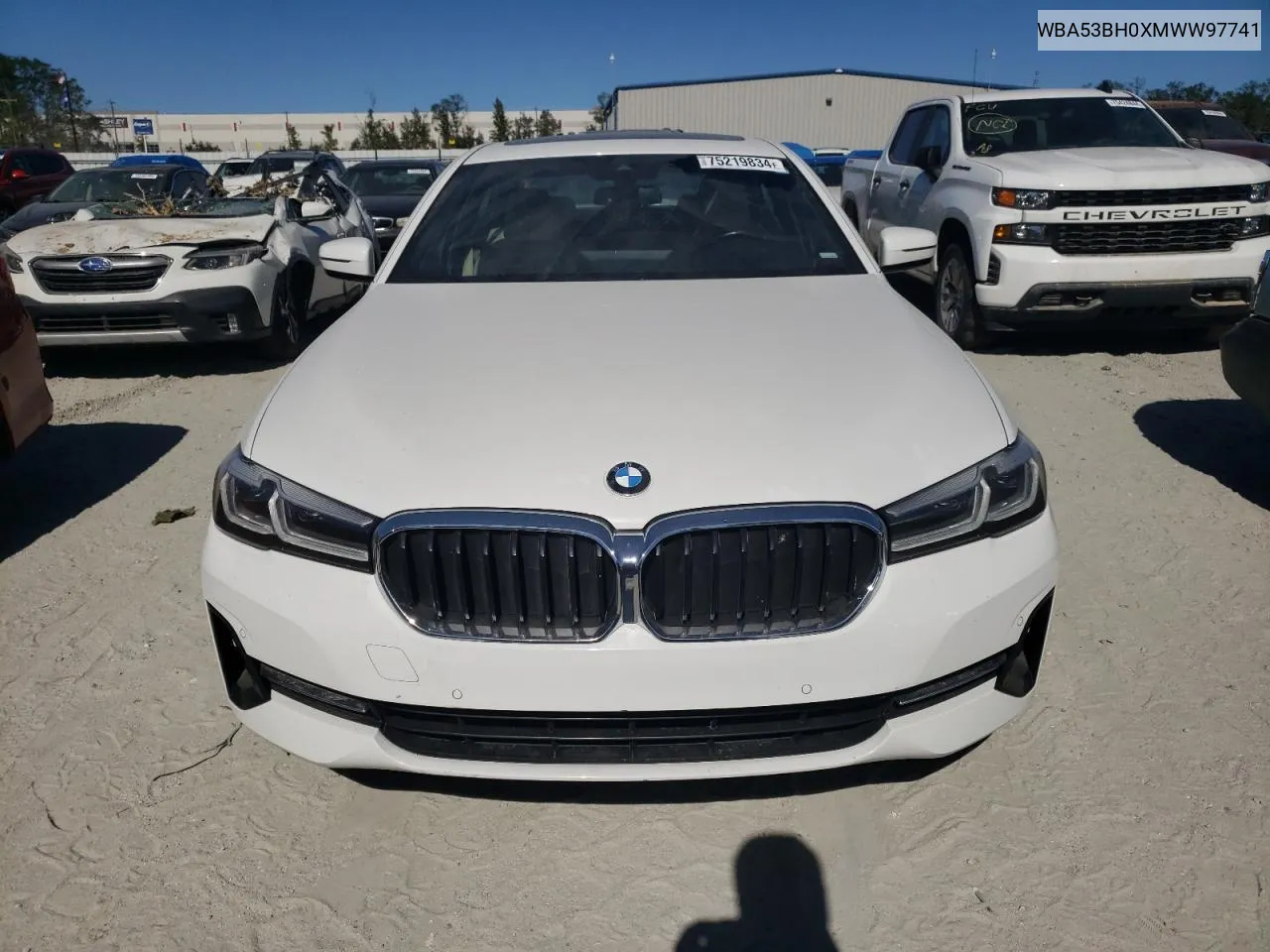 2021 BMW 530 I VIN: WBA53BH0XMWW97741 Lot: 75219834