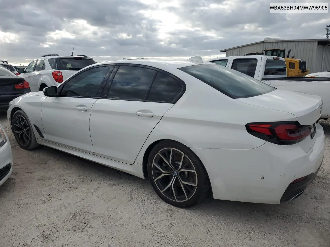 2021 BMW 530 I VIN: WBA53BH04MWW95905 Lot: 76055474