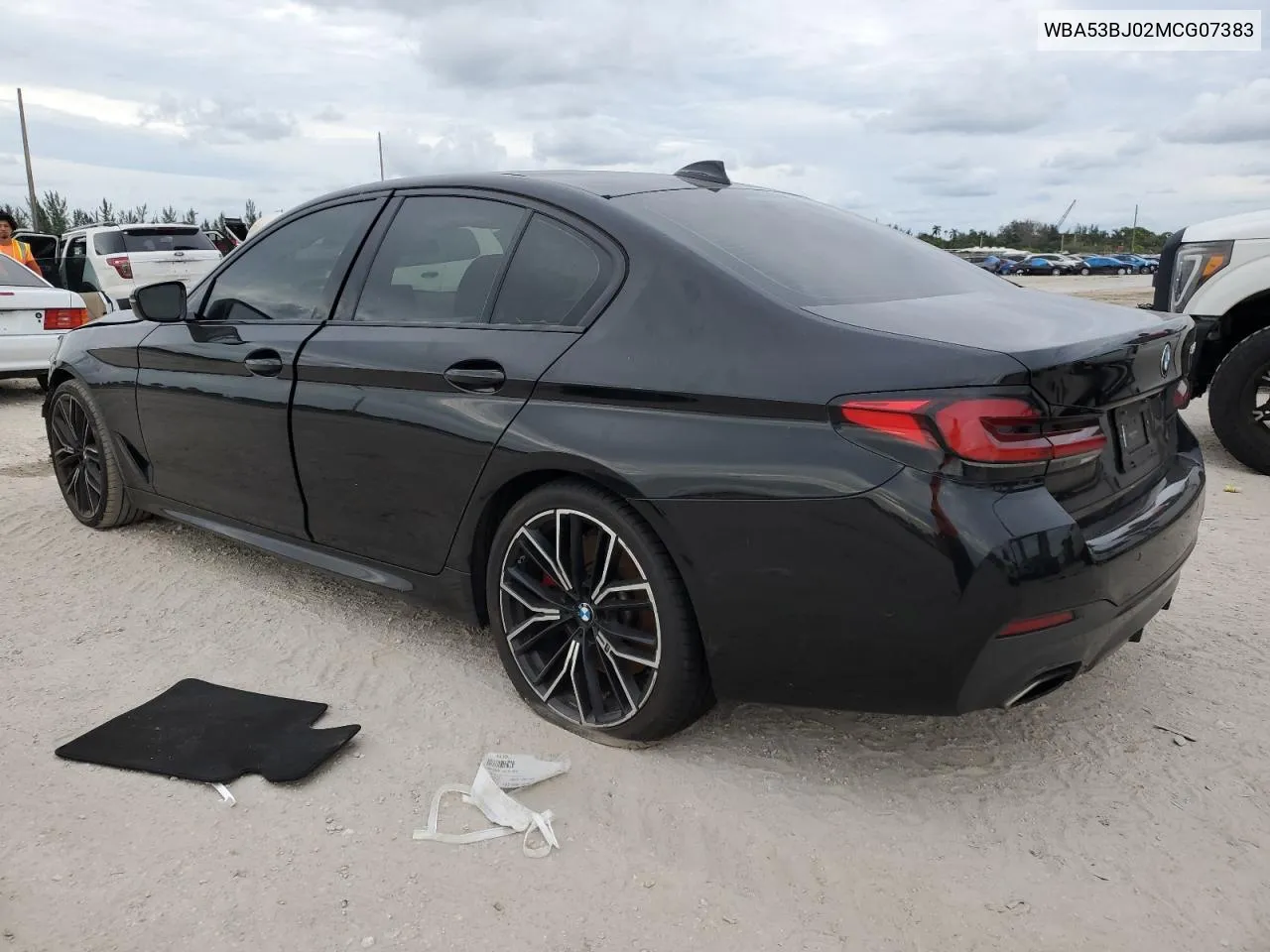 2021 BMW 540 I VIN: WBA53BJ02MCG07383 Lot: 78029434