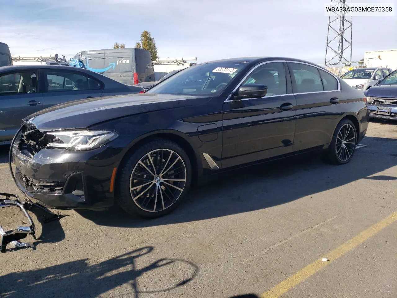 2021 BMW 530Xe VIN: WBA33AG03MCE76358 Lot: 81277574