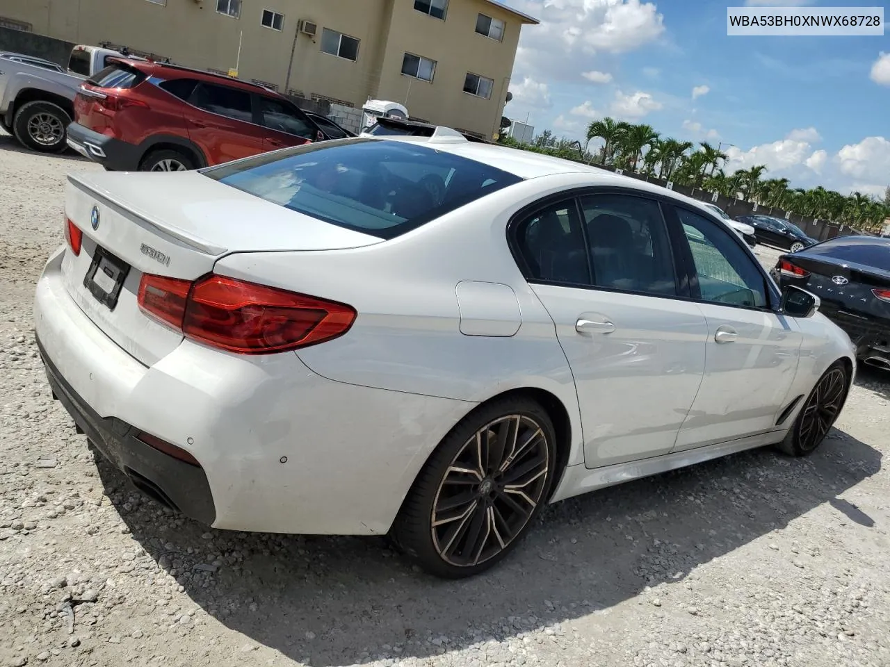 2022 BMW 530 I VIN: WBA53BH0XNWX68728 Lot: 71123044