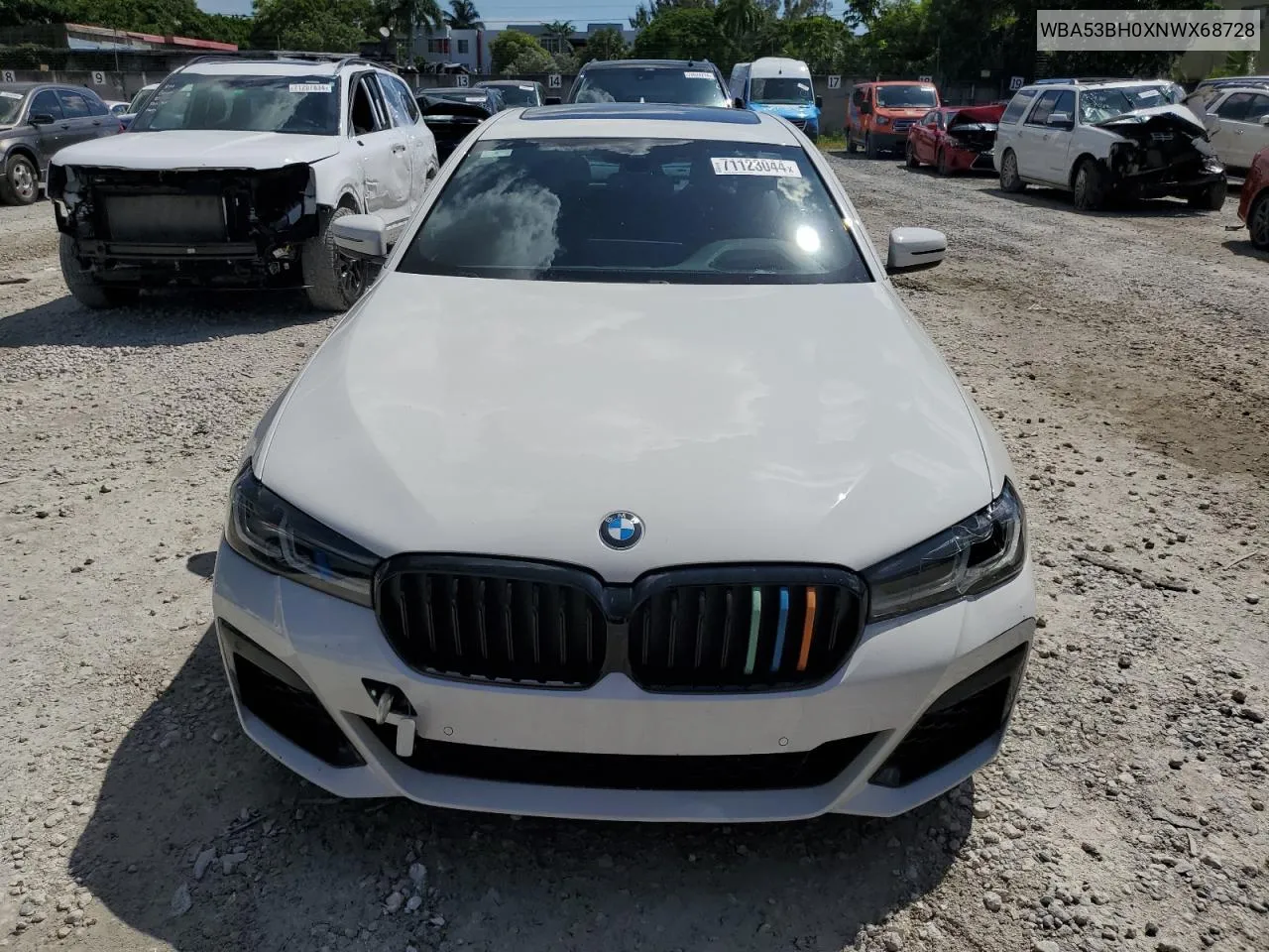 2022 BMW 530 I VIN: WBA53BH0XNWX68728 Lot: 71123044