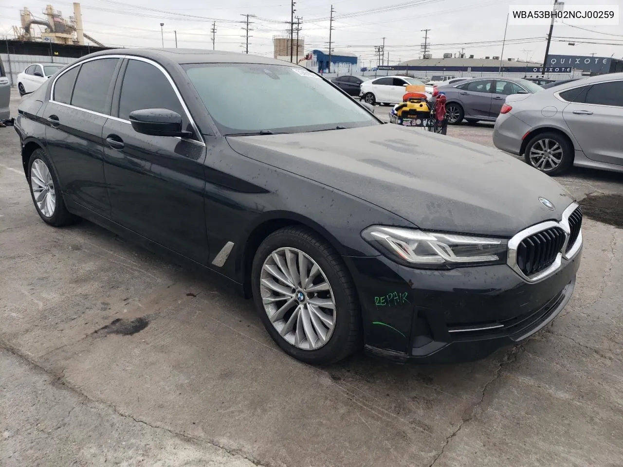 2022 BMW 530 I VIN: WBA53BH02NCJ00259 Lot: 72401074