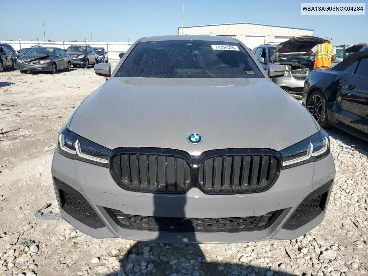 2022 BMW 530E VIN: WBA13AG03NCK04284 Lot: 74208504