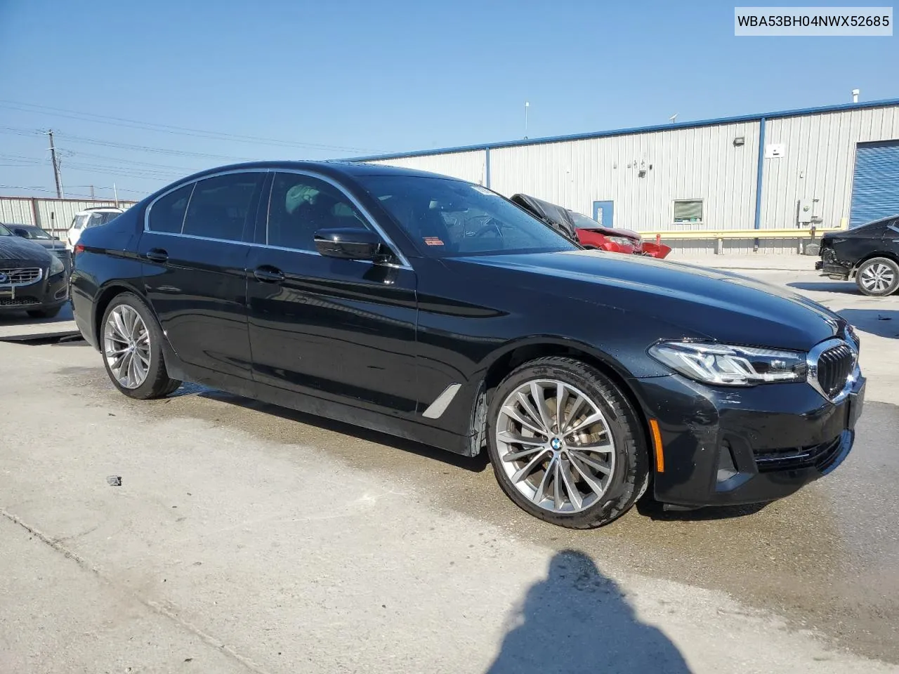 2022 BMW 530 I VIN: WBA53BH04NWX52685 Lot: 74294784