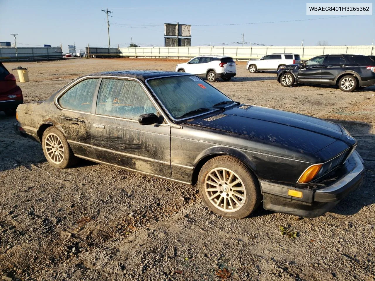 1987 BMW 635 Csi Automatic L6 VIN: WBAEC8401H3265362 Lot: 74726494