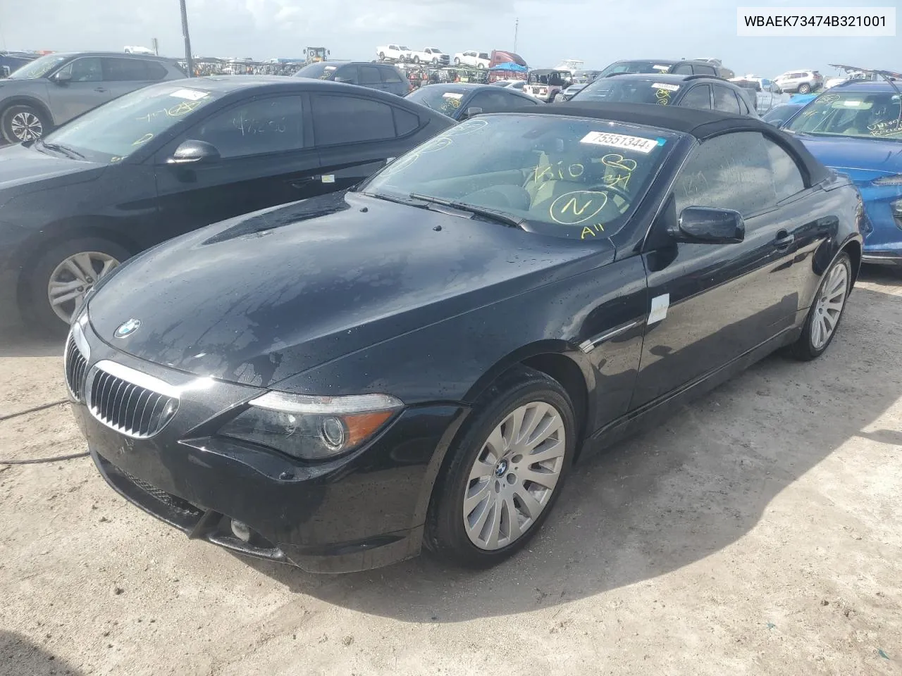 2004 BMW 645 Ci Automatic VIN: WBAEK73474B321001 Lot: 75551344