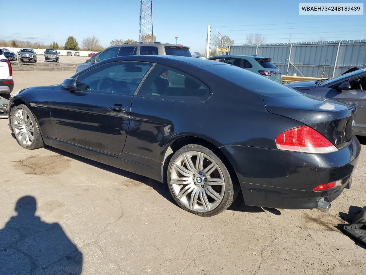 2004 BMW 645 Ci Automatic VIN: WBAEH73424B189439 Lot: 78074834