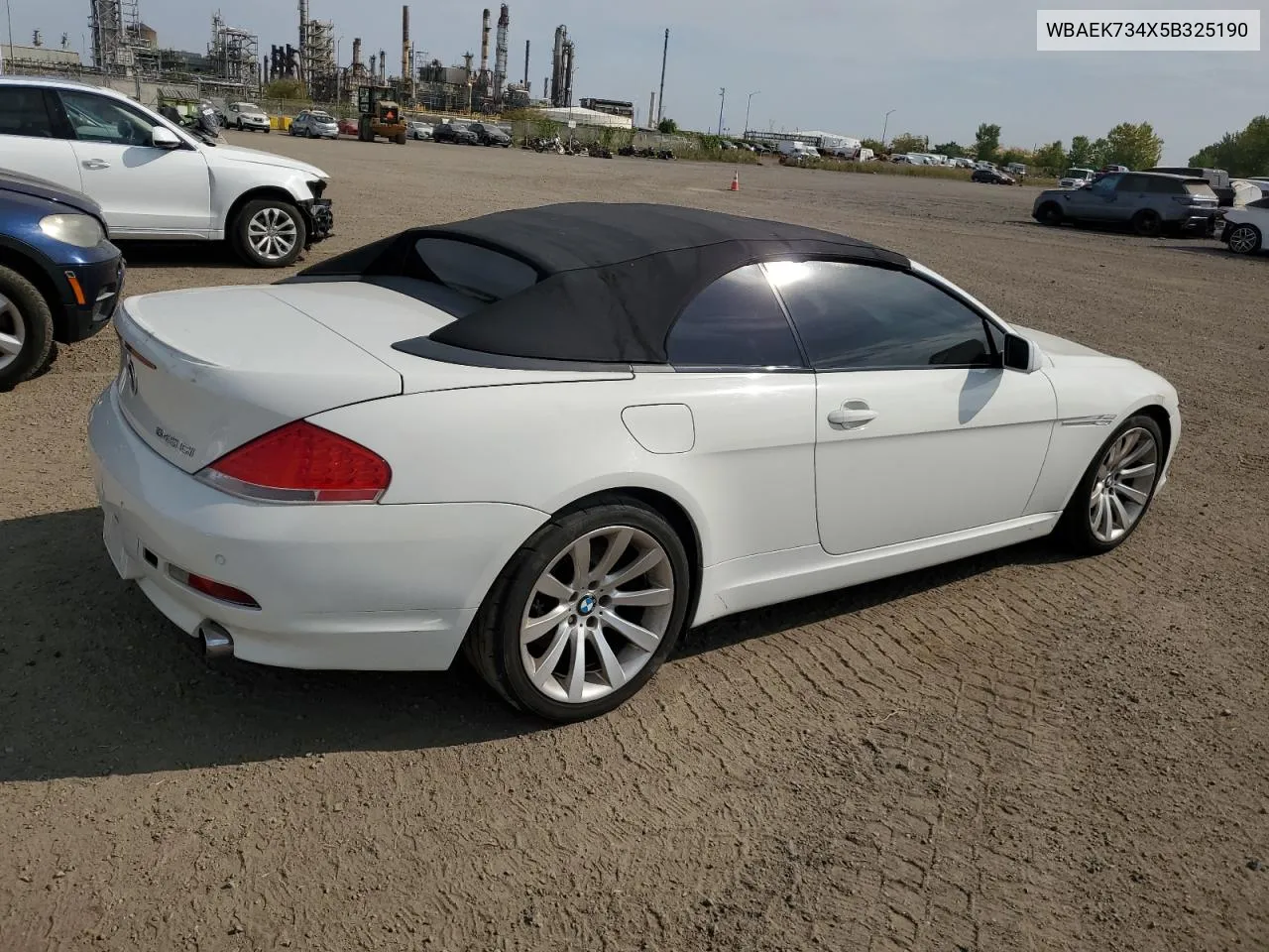 2005 BMW 645 Ci Automatic VIN: WBAEK734X5B325190 Lot: 72013354