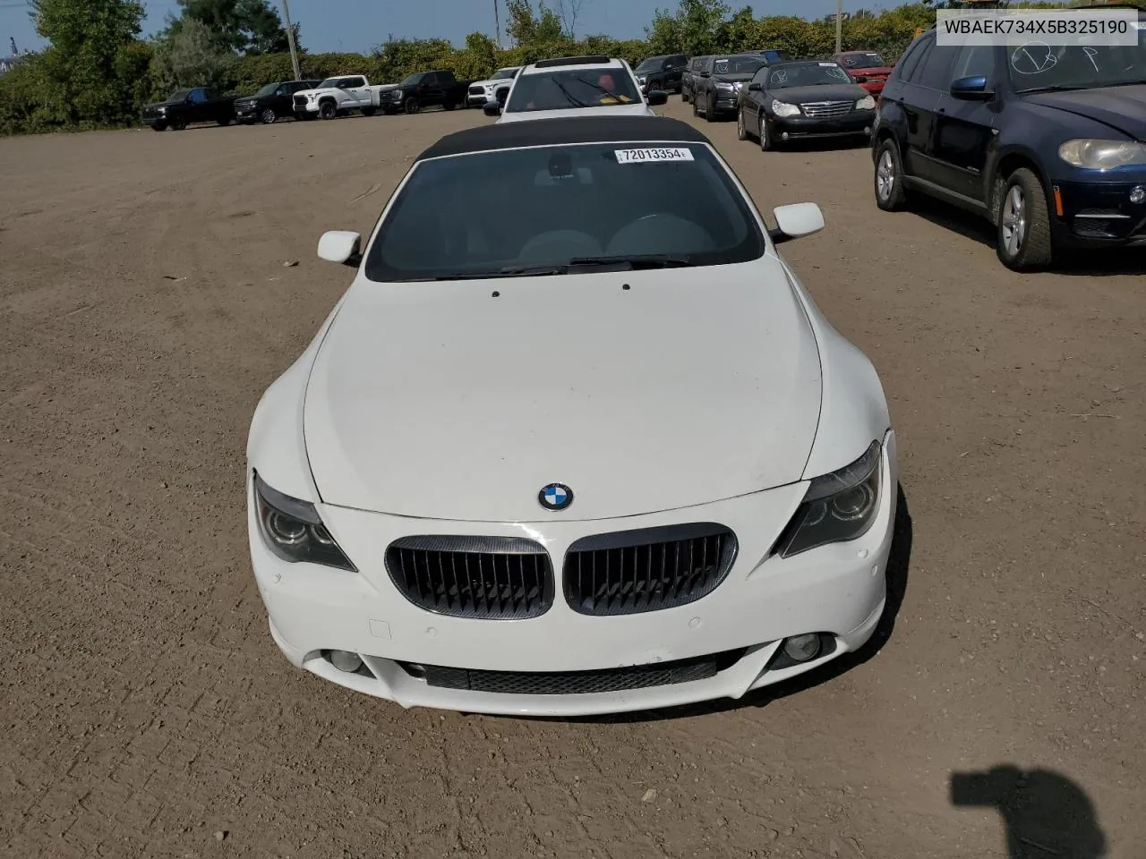 2005 BMW 645 Ci Automatic VIN: WBAEK734X5B325190 Lot: 72013354