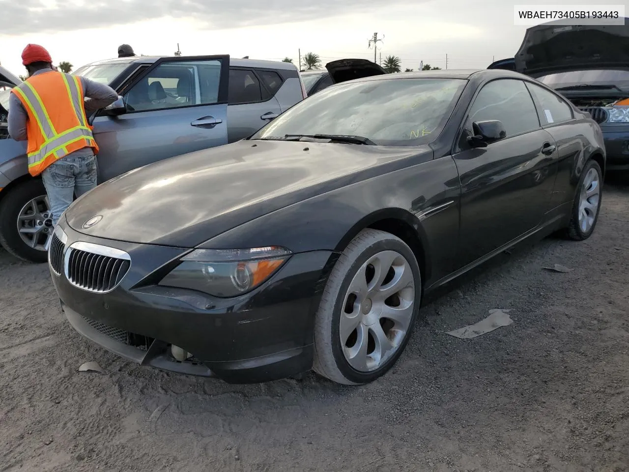 2005 BMW 645 Ci Automatic VIN: WBAEH73405B193443 Lot: 76196784