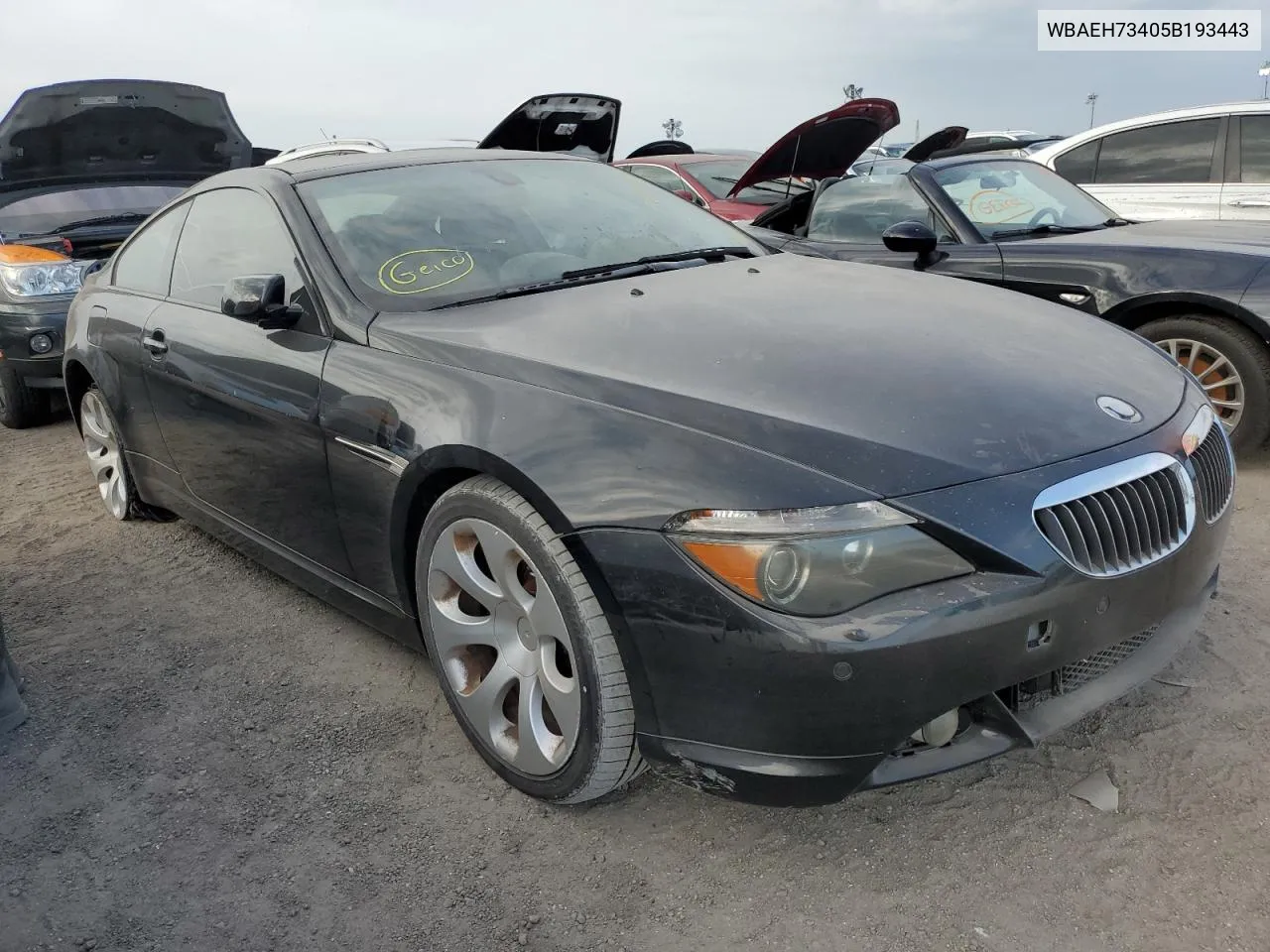 2005 BMW 645 Ci Automatic VIN: WBAEH73405B193443 Lot: 76196784