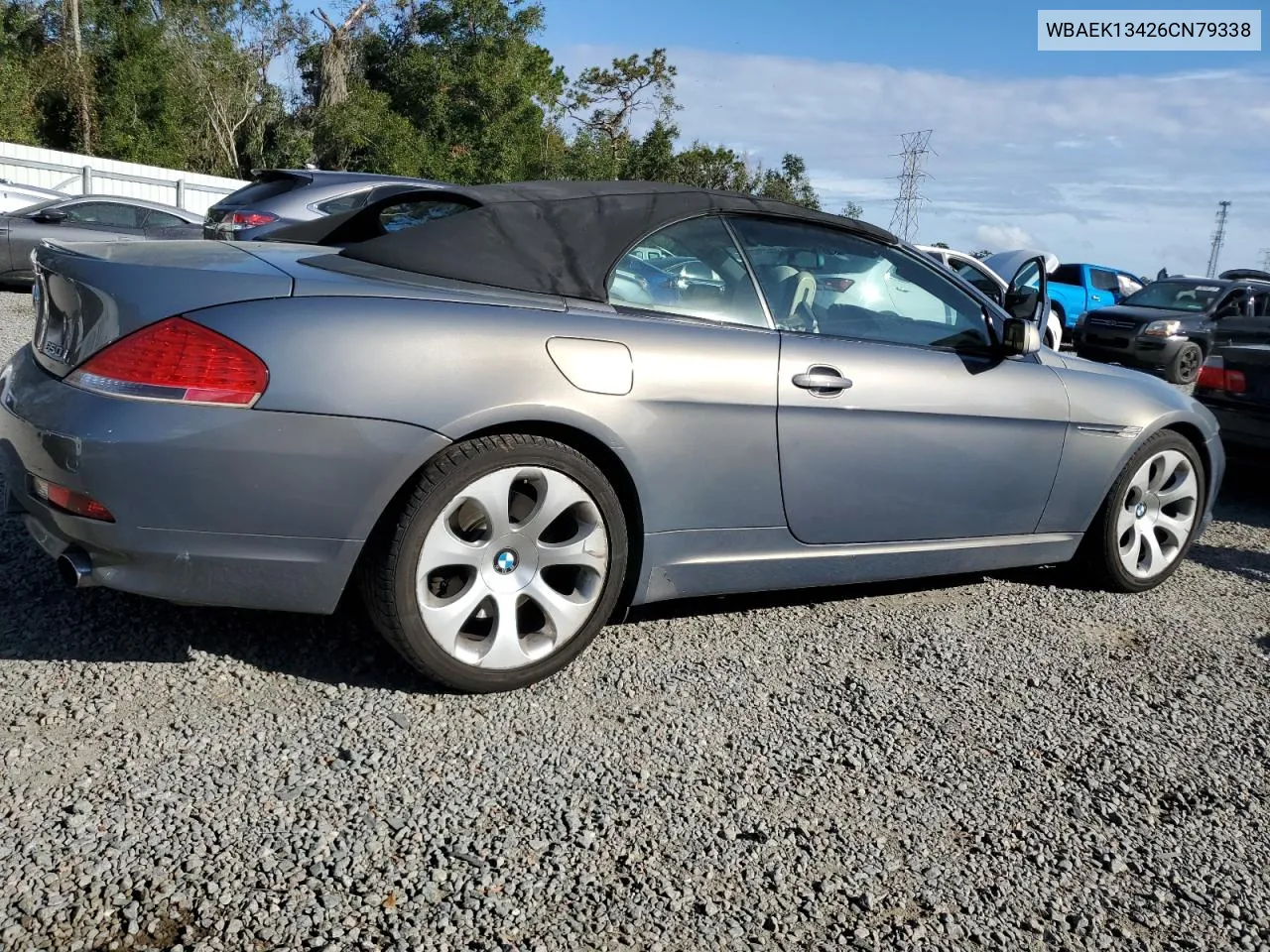 2006 BMW 650 I VIN: WBAEK13426CN79338 Lot: 80125834