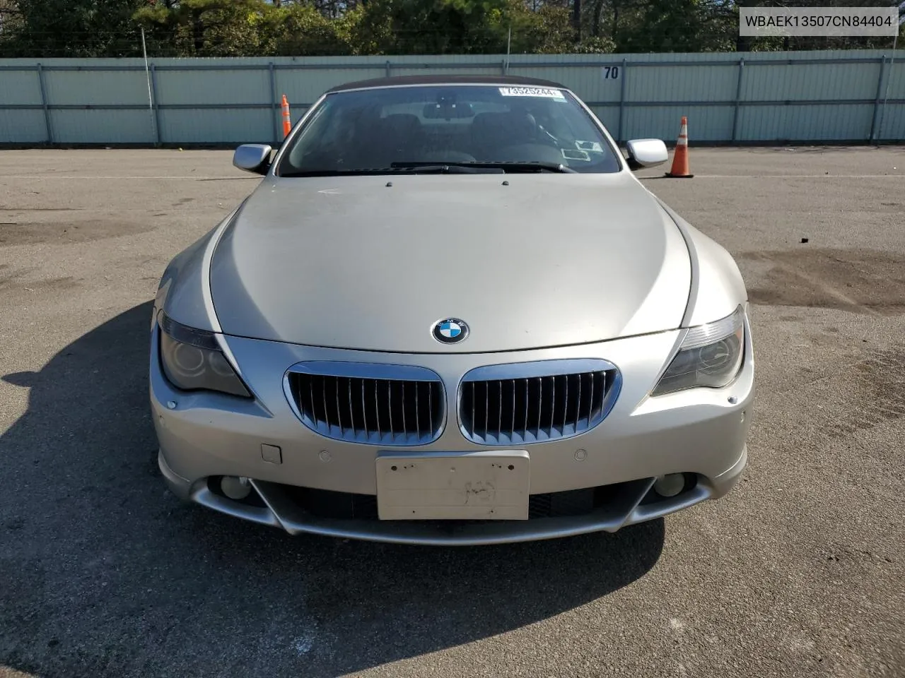 2007 BMW 650 I VIN: WBAEK13507CN84404 Lot: 73525244