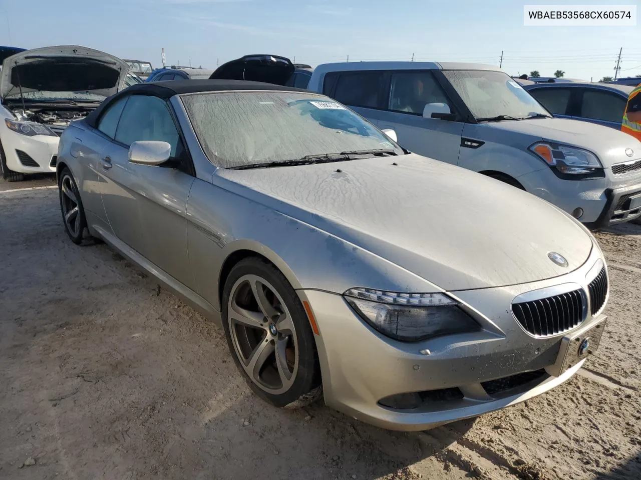 2008 BMW 650 I VIN: WBAEB53568CX60574 Lot: 75687704