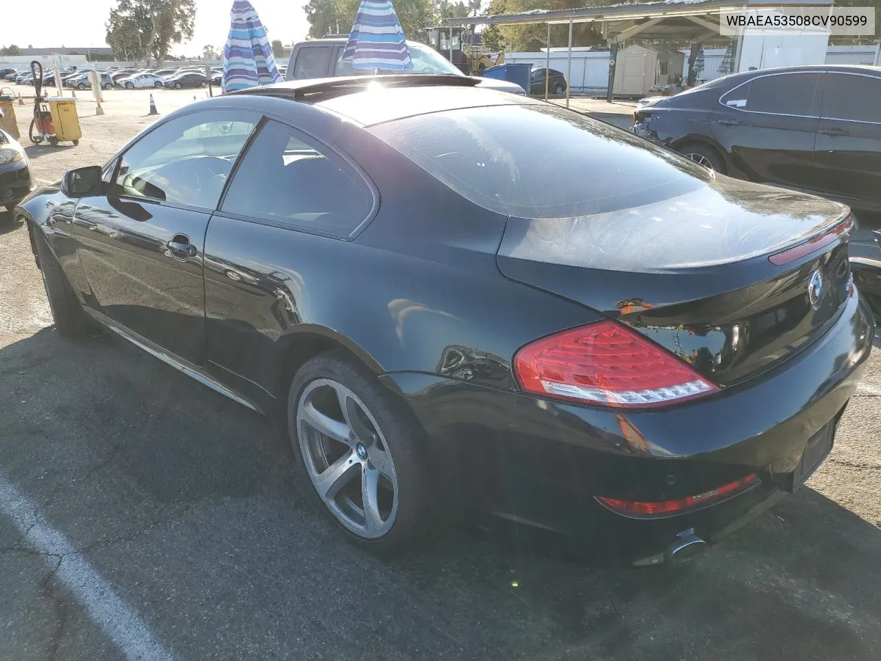 2008 BMW 650 I VIN: WBAEA53508CV90599 Lot: 77907544