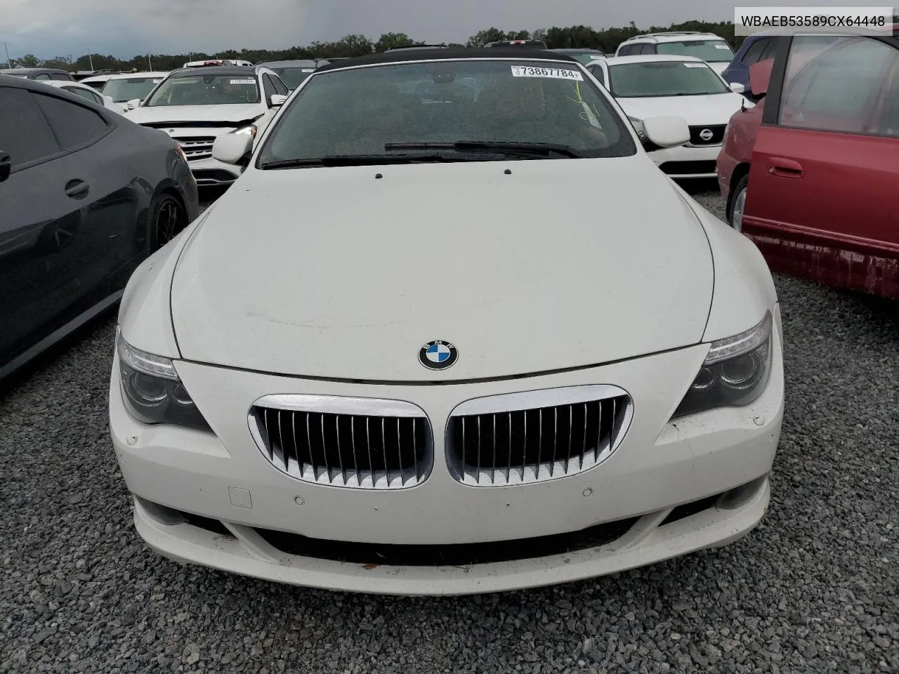 2009 BMW 650 I VIN: WBAEB53589CX64448 Lot: 73867784