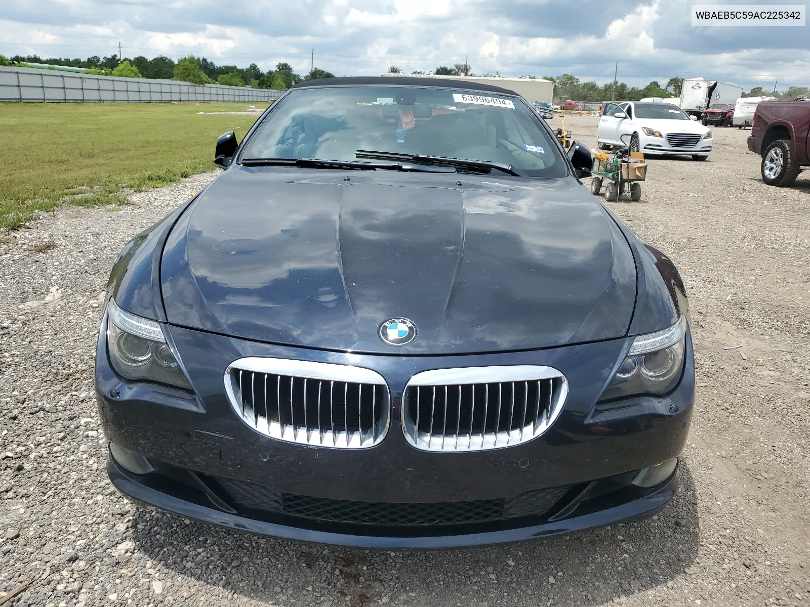 2010 BMW 650 I VIN: WBAEB5C59AC225342 Lot: 63996494