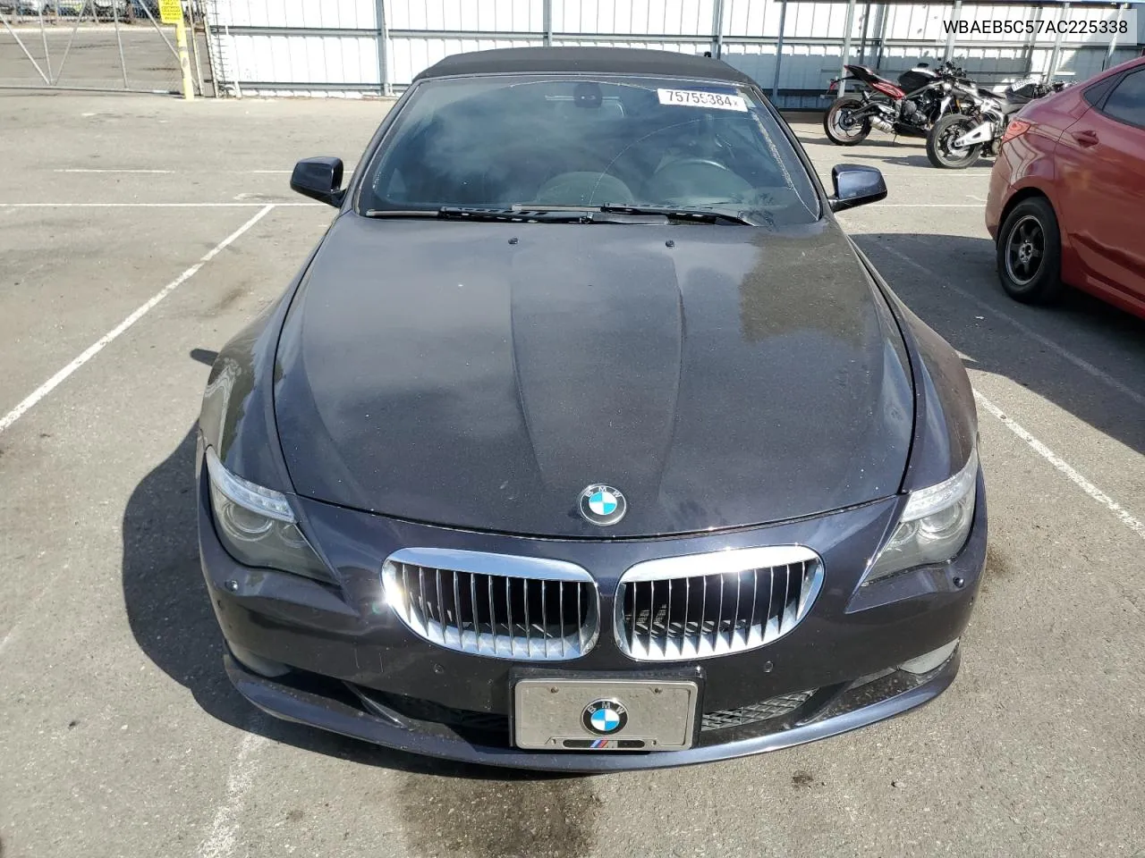 2010 BMW 650 I VIN: WBAEB5C57AC225338 Lot: 75755384