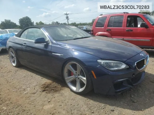 2012 BMW 650 I VIN: WBALZ3C53CDL70283 Lot: 62608024