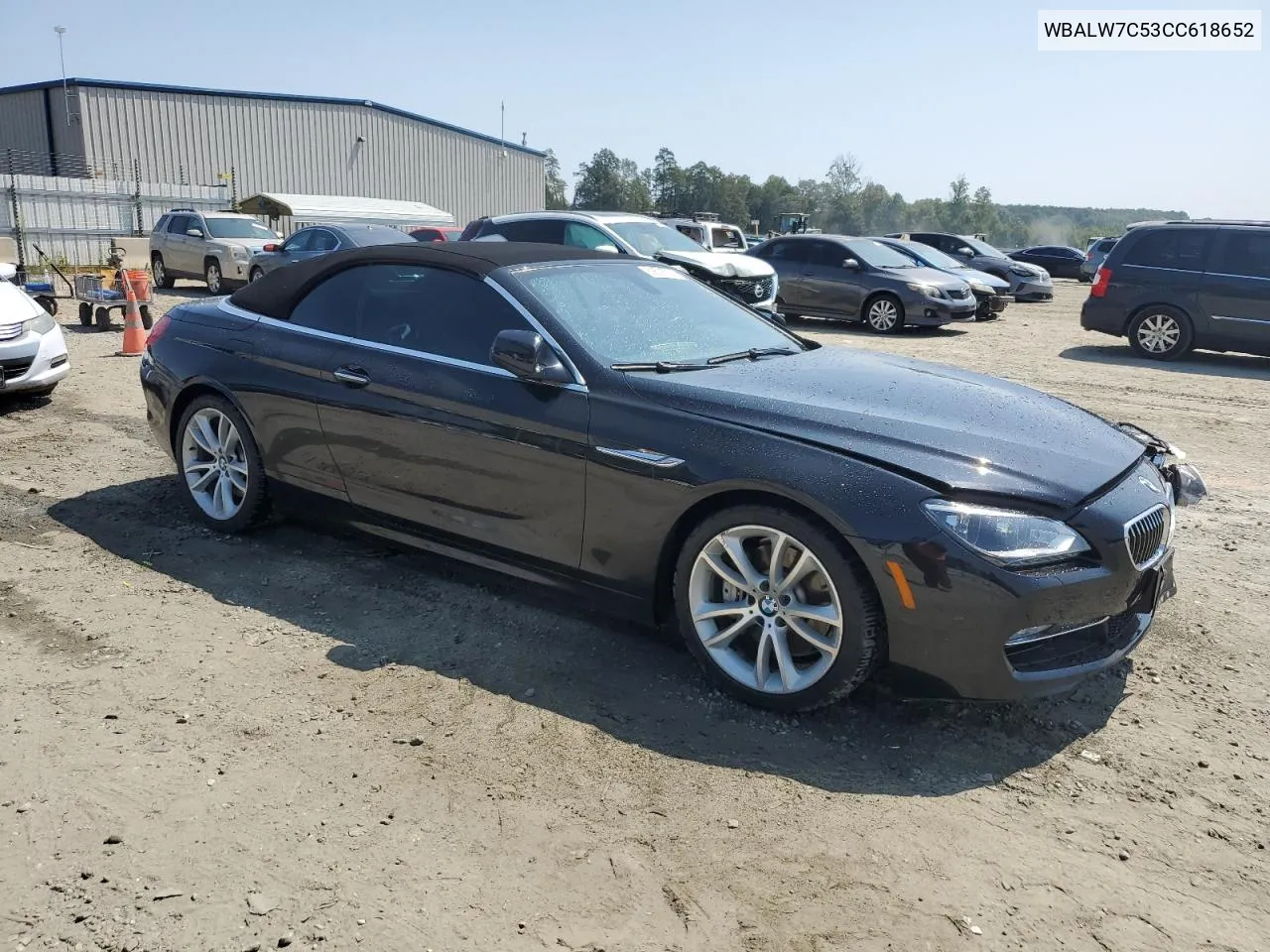 2012 BMW 640 I VIN: WBALW7C53CC618652 Lot: 69508784