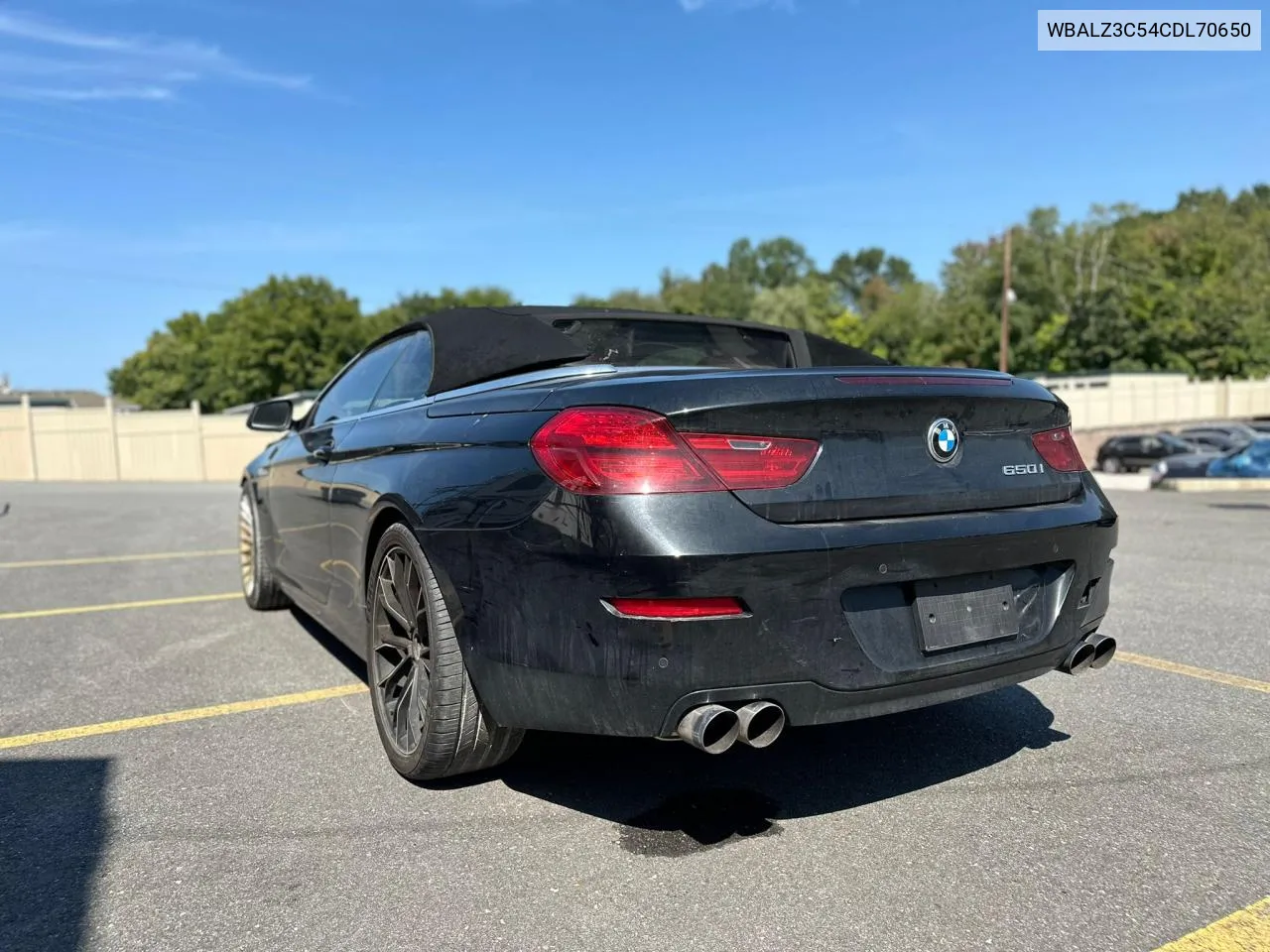 2012 BMW 650 I VIN: WBALZ3C54CDL70650 Lot: 71429674