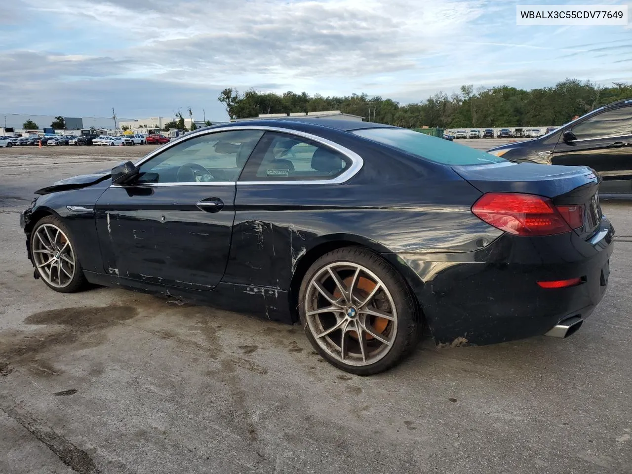 2012 BMW 650 I VIN: WBALX3C55CDV77649 Lot: 75291174