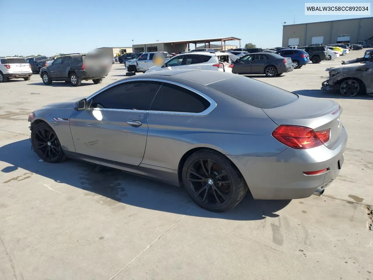 2012 BMW 640 I VIN: WBALW3C58CC892034 Lot: 76563594