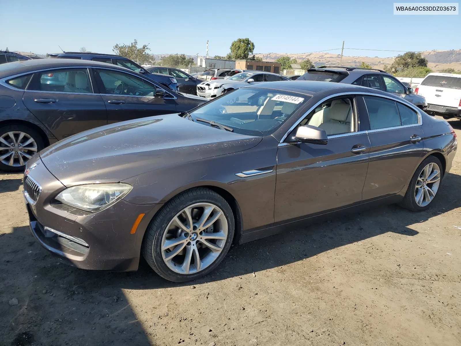 2013 BMW 640 I VIN: WBA6A0C53DDZ03673 Lot: 68148144