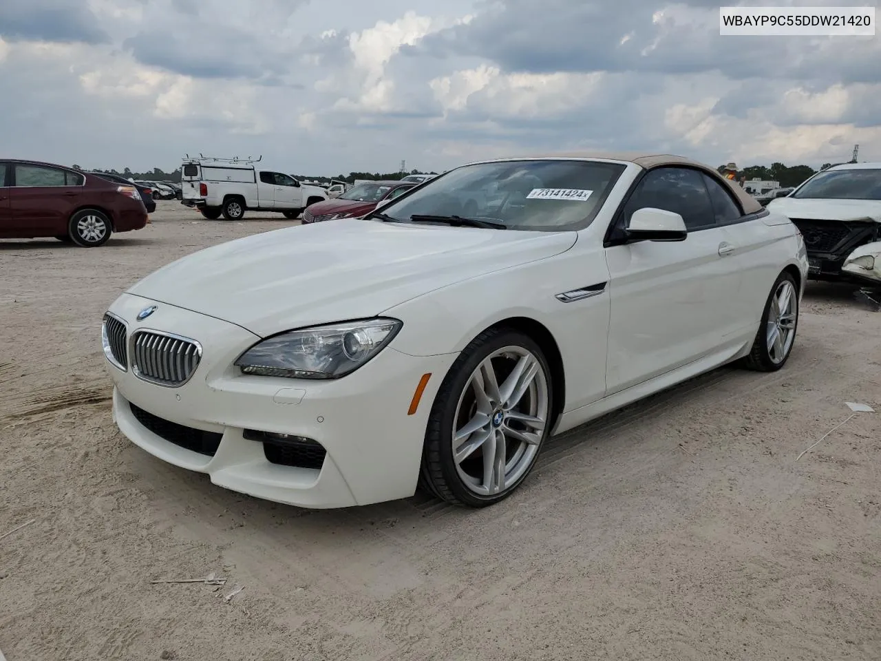 2013 BMW 650 I VIN: WBAYP9C55DDW21420 Lot: 73141424