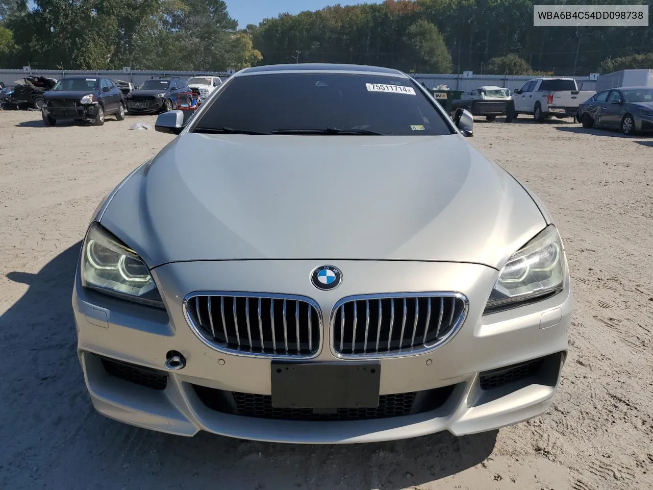 2013 BMW 650 Xi VIN: WBA6B4C54DD098738 Lot: 75511714