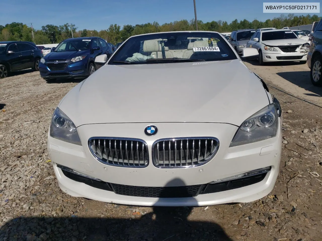 2015 BMW 650 Xi VIN: WBAYP1C50FD217171 Lot: 72861694