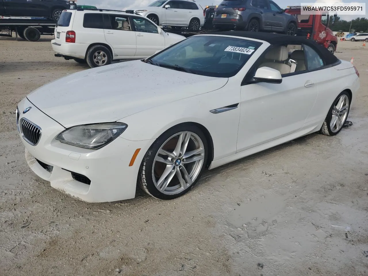 2015 BMW 640 I VIN: WBALW7C53FD595971 Lot: 73834624